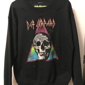 Def Leppard Ripped Sweater